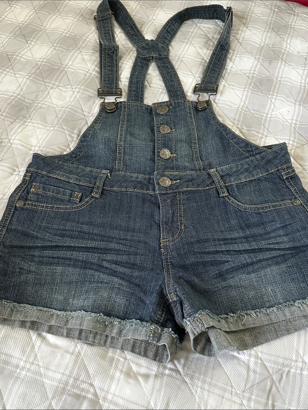 Blue Spice Dark Blue Denim Short Overalls
